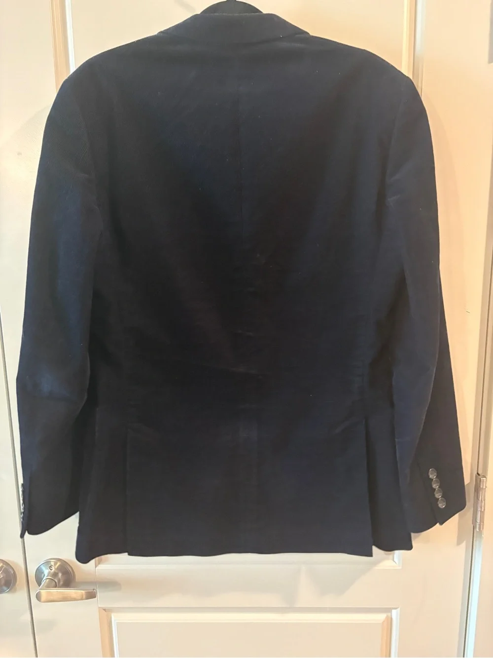 J.Crew Ludlow 36R Navy Corduroy Blazer Wool Collar Mens Preppy